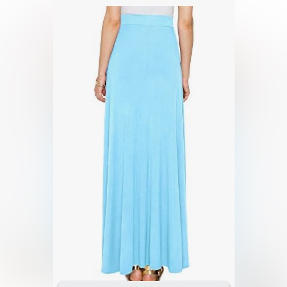 LOCK & LOVE Blue Flared Maxi Skirt XL - Picture 3 of 8